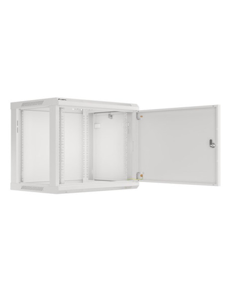 Szafa Instalacyjna Rack Wisząca 19" 9U 600X450 Szara Drzwi Metalowe Lanberg (Flat Pack)