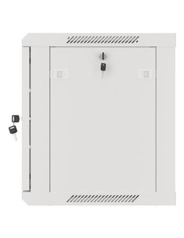 Szafa Instalacyjna Rack Wisząca 19" 9U 600X450 Szara Drzwi Metalowe Lanberg (Flat Pack)
