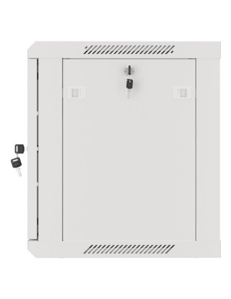 Szafa Instalacyjna Rack Wisząca 19" 9U 600X450 Szara Drzwi Metalowe Lanberg (Flat Pack)