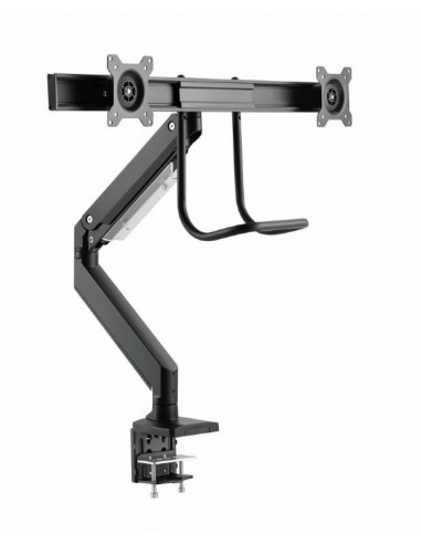 Gembird Ma-Da2-04 Regulowane Biurkowe Ramię Na 2 Monitory, 17”-32”, Do 8 Kg