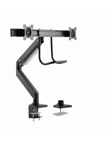 Gembird Ma-Da2-04 Regulowane Biurkowe Ramię Na 2 Monitory, 17”-32”, Do 8 Kg