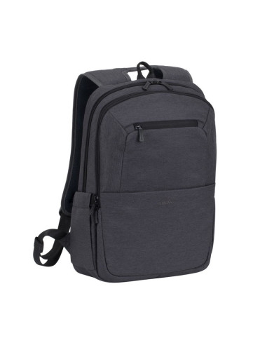 Rivacase Plecak Na Laptop 15,6" Regent, Czarny, 17L, Materiał Wodoodporny, Kieszenie Na Tablet, Smartfon, Butelkę, Akces.