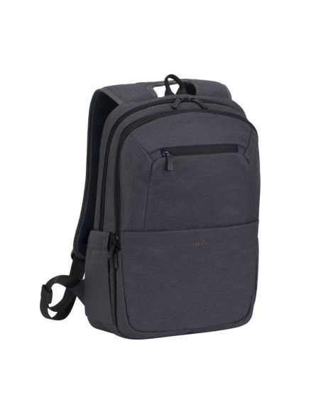 Rivacase Plecak Na Laptop 15,6" Regent, Czarny, 17L, Materiał Wodoodporny, Kieszenie Na Tablet, Smartfon, Butelkę, Akces.