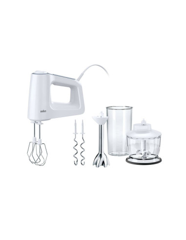 Braun Multimix 3 Hm 3137 - Mikser Ręczny - Biały - 500 W - Tworzywo Sztuczne - Stal Nierdzewna - 75 Mm