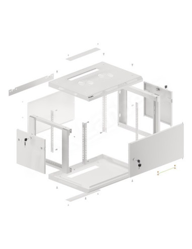Lanberg Wf01-6406-00S Stojak 6U Szafa Wisząca Szary