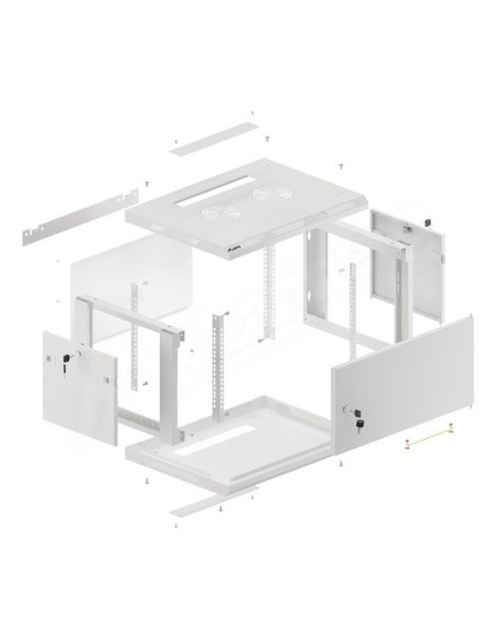Lanberg Wf01-6406-00S Stojak 6U Szafa Wisząca Szary