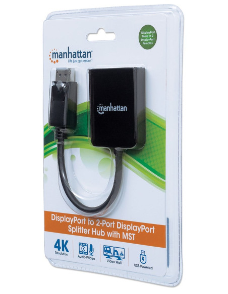 Rozdzielacz Av Splitter Displayport 1X2 4K*30Hz Mst Hub