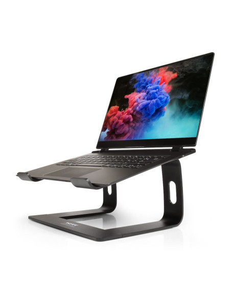 Port Designs 901103 Stojak Na Laptop Podstawka Na Notebooka Aluminium, Czarny 39,6 Cm (15.6")
