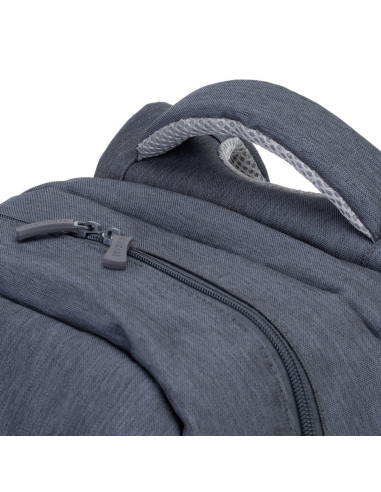 Rivacase Plecak Na Laptop 17,3" Prater, 20L, Ciemnoszary, Antykradzieżowy, Materiał Wodoodporny, Przelotka Usb