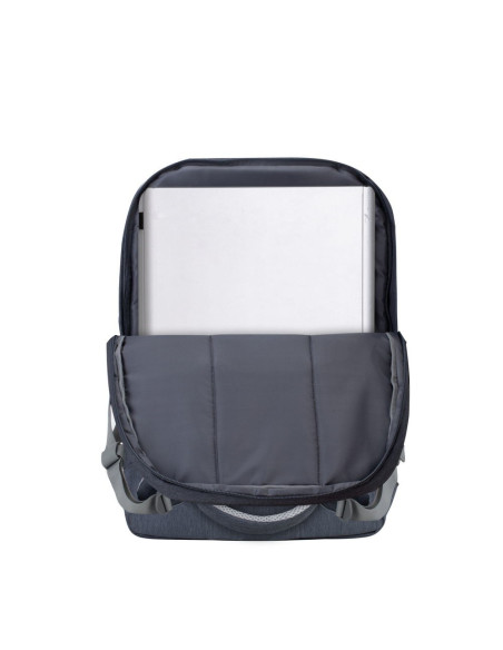 Rivacase Plecak Na Laptop 17,3" Prater, 20L, Ciemnoszary, Antykradzieżowy, Materiał Wodoodporny, Przelotka Usb
