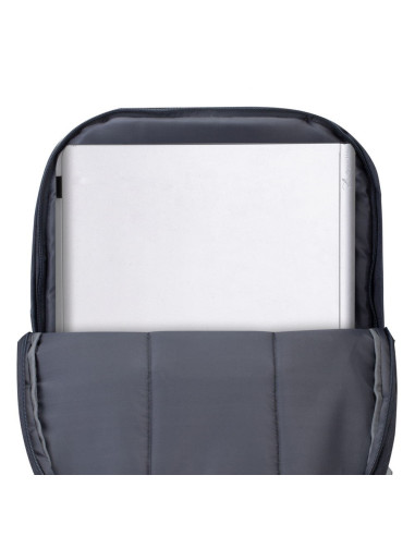 Rivacase Plecak Na Laptop 17,3" Prater, 20L, Ciemnoszary, Antykradzieżowy, Materiał Wodoodporny, Przelotka Usb