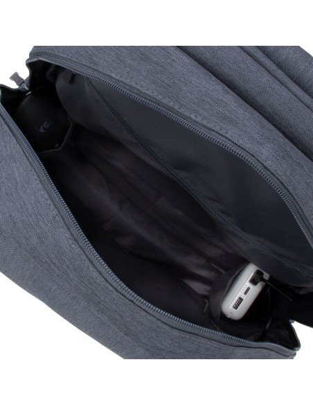 Rivacase Plecak Na Laptop 17,3" Prater, 20L, Ciemnoszary, Antykradzieżowy, Materiał Wodoodporny, Przelotka Usb