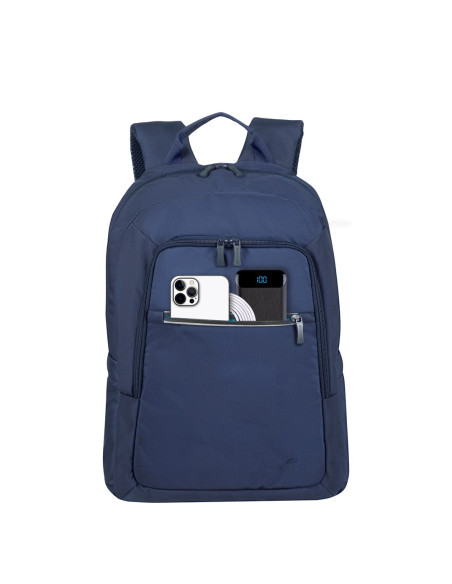 Rivacase Plecak Na Laptop 15,6-16 Alpendorf Eco, Granatowy, Materiał Wodoodp,, Eko Rpet, Kieszenie Na Smartfon, Dokum.,Akces.