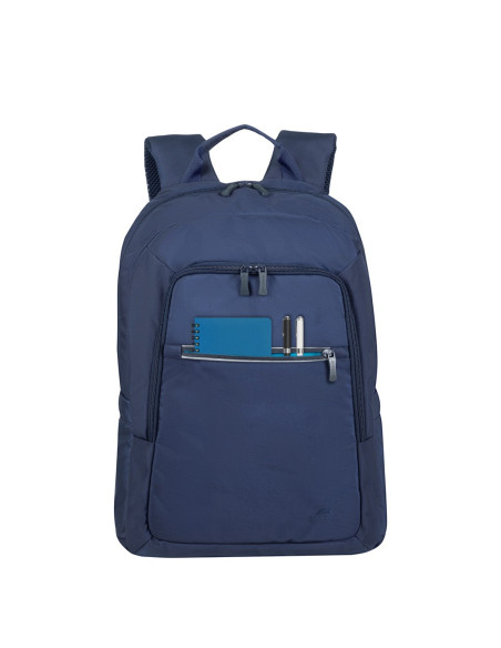 Rivacase Plecak Na Laptop 15,6-16 Alpendorf Eco, Granatowy, Materiał Wodoodp,, Eko Rpet, Kieszenie Na Smartfon, Dokum.,Akces.