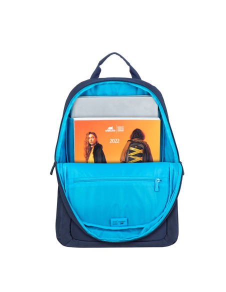 Rivacase Plecak Na Laptop 15,6-16 Alpendorf Eco, Granatowy, Materiał Wodoodp,, Eko Rpet, Kieszenie Na Smartfon, Dokum.,Akces.