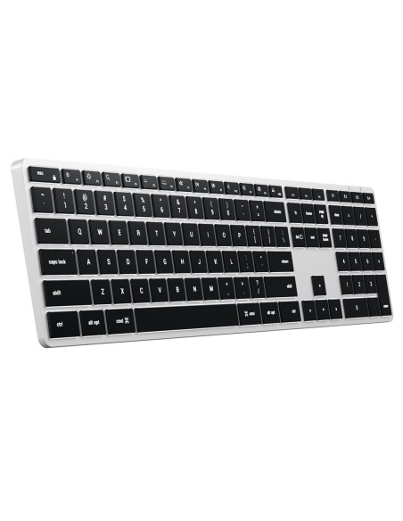 Satechi Slim X3 - Klawiatura Z Układem Numerycznym Bluetooth Do Czterech Urządzeń Usb-C Us International (Silver)