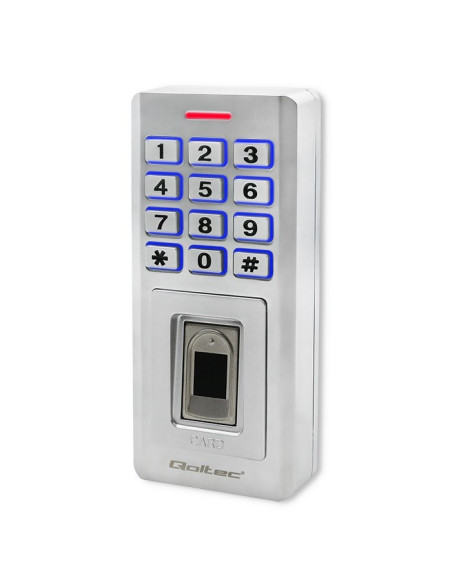 Qoltec Zamek Szyfrowy Oberon Z Czytnikiem Linii Papilarnych | Rfid | Kod | Karta | Brelok | Dzwonek | Ip68 | Em