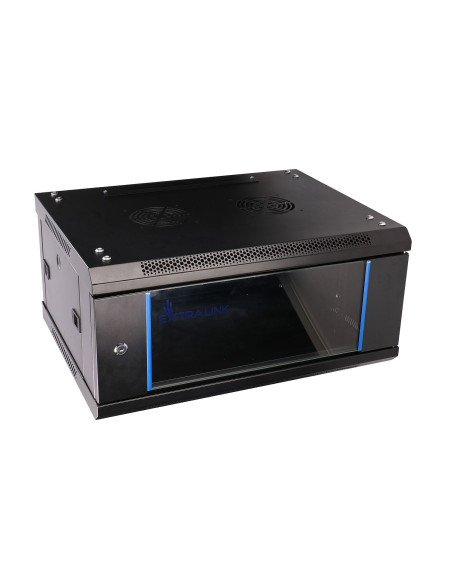 Extralink Szafa Rack 4U 600X450 Czarna Montowana Na Ścianie
