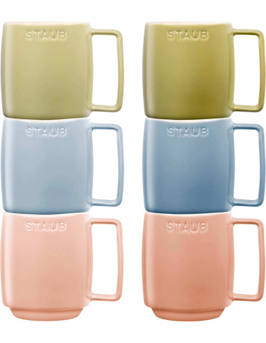 Staub Serving Zestaw 6 Kubków Ceramicznych - Wielokolorowy, 350 Ml
