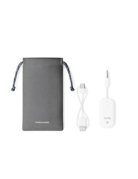 Twelve South Airfly Pro 2 - Adapter Bluetooth Do Wejścia 3,5Mm Jack Kompatybilny Z Airpods I Innymi Słuchawkami Bluetooth, Do 2 