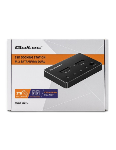 Stacja Dokująca Dysków Ssd M.2 Nvme Sata Usb-C Dual 2 X 2Tb