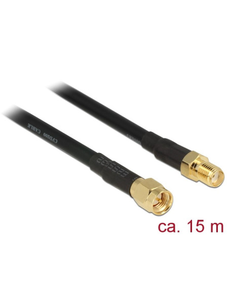Antena Przedłużacz Kablowy Delock Cfd200 - 15 M - Czarny