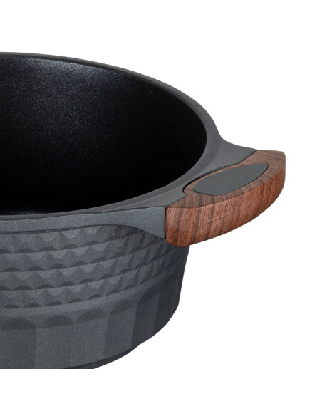 Resto Kitchenware Capella 2,6 L Okrągły Czarny, Drewno