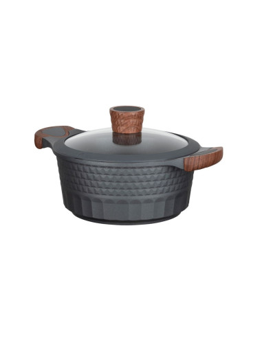 Resto Kitchenware Capella 2,6 L Okrągły Czarny, Drewno