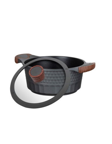 Resto Kitchenware Capella 2,6 L Okrągły Czarny, Drewno