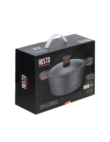 Resto Kitchenware Capella 2,6 L Okrągły Czarny, Drewno