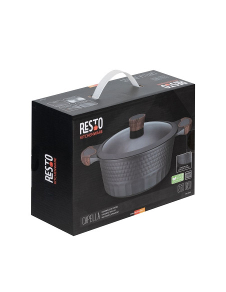 Resto Kitchenware Capella 2,6 L Okrągły Czarny, Drewno