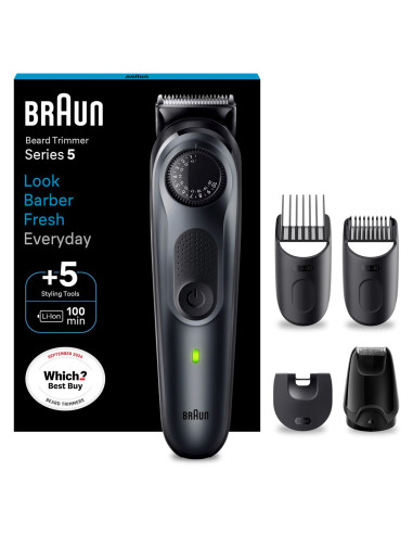 Dzwonek Braun | Trymer Do Brody | Bt5420 Seria 5 | Bezprzewodowy | Liczba Stopni Długości: 40 | Czarny