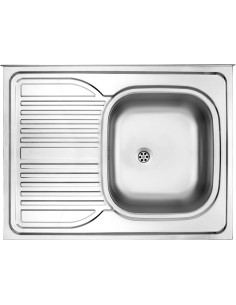 Zlewozmywak Stalowy 1-Komorowy Z Ociekaczem Po Lewej Stronie - Nakładany Zm6 011L