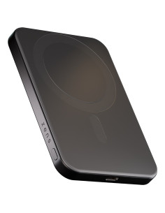 Zens Slim Qi2 Aluminium Powerbank - Magnetyczny Powerbank 5000 Mah Kompatybilny Z Magsafe I Qi2 (Black)
