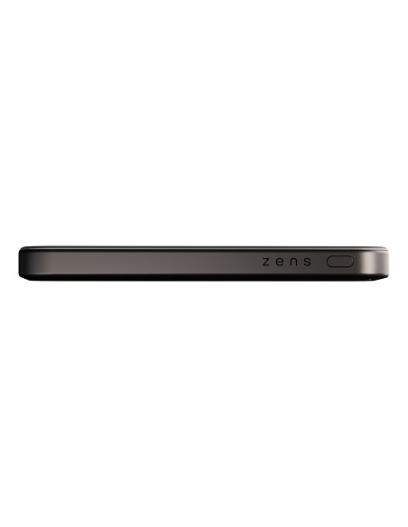 Zens Slim Qi2 Aluminium Powerbank - Magnetyczny Powerbank 5000 Mah Kompatybilny Z Magsafe I Qi2 (Black)