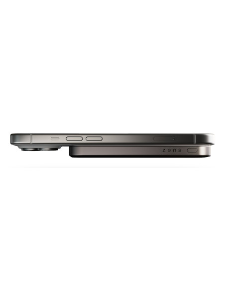 Zens Slim Qi2 Aluminium Powerbank - Magnetyczny Powerbank 5000 Mah Kompatybilny Z Magsafe I Qi2 (Black)