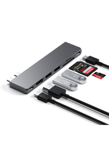 Hub Satechi Type-C Pro Hub Slim Gwiezdna Szarość - Smukła Obudowa