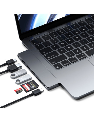 Hub Satechi Type-C Pro Hub Slim Gwiezdna Szarość - Smukła Obudowa