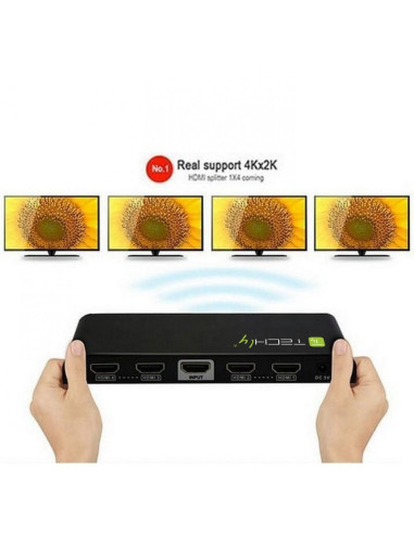 Rozgałęziacz Telewizyjny Techly Idata Hdmi-4K4 4X Hdmi