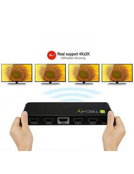 Rozgałęziacz Telewizyjny Techly Idata Hdmi-4K4 4X Hdmi