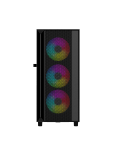 Gembird Obudowa Fornax 4000 Midi-Tower (2X Usb 3.0, 1X Usb 2.0, Hd Audio, Szklany Panel Boczny, Podświetlenie Argb) Czarna 2