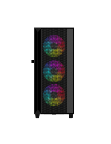 Gembird Obudowa Fornax 4000 Midi-Tower (2X Usb 3.0, 1X Usb 2.0, Hd Audio, Szklany Panel Boczny, Podświetlenie Argb) Czarna