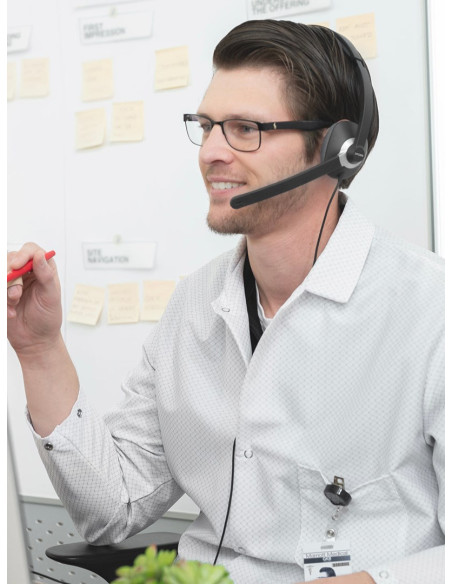 Koss Usb Communication Headsets Cs300 Przewodowy Mikrofon Nauszny Z Redukcją Szumów Czarny