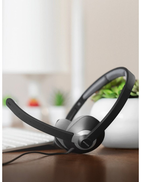 Koss Usb Communication Headsets Cs300 Przewodowy Mikrofon Nauszny Z Redukcją Szumów Czarny