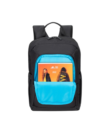Rivacase Plecak Na Laptop 13,3-14 Alpendorf Eco, Czarny, Materiał Wodoodporny, Eko Rpet, Kieszenie Na Smartfon, Dokum.,Akces.