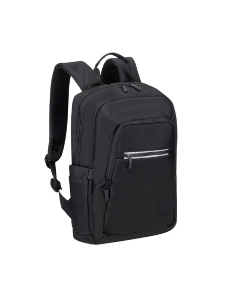 Rivacase Plecak Na Laptop 13,3-14 Alpendorf Eco, Czarny, Materiał Wodoodporny, Eko Rpet, Kieszenie Na Smartfon, Dokum.,Akces.