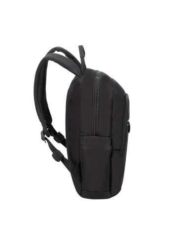 Rivacase Plecak Na Laptop 13,3-14 Alpendorf Eco, Czarny, Materiał Wodoodporny, Eko Rpet, Kieszenie Na Smartfon, Dokum.,Akces.