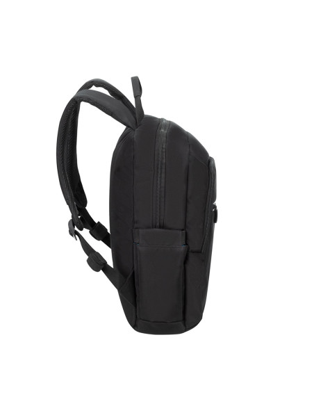 Rivacase Plecak Na Laptop 13,3-14 Alpendorf Eco, Czarny, Materiał Wodoodporny, Eko Rpet, Kieszenie Na Smartfon, Dokum.,Akces.