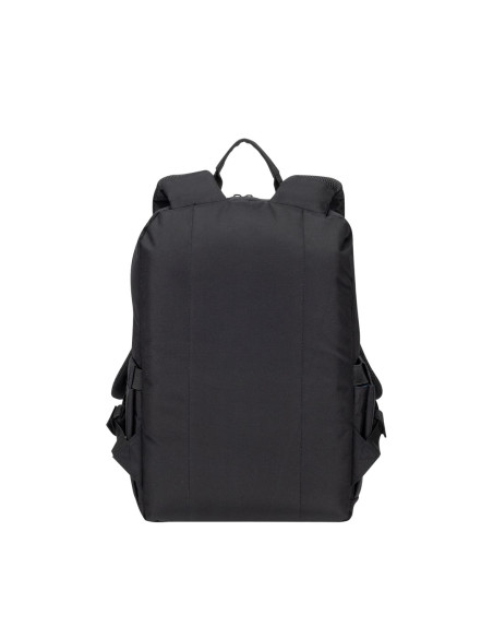 Rivacase Plecak Na Laptop 13,3-14 Alpendorf Eco, Czarny, Materiał Wodoodporny, Eko Rpet, Kieszenie Na Smartfon, Dokum.,Akces.