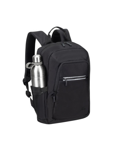 Rivacase Plecak Na Laptop 13,3-14 Alpendorf Eco, Czarny, Materiał Wodoodporny, Eko Rpet, Kieszenie Na Smartfon, Dokum.,Akces.